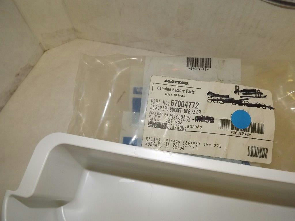 MAYTAG WHIRLPOOL REFRIGERATOR 67004772 UPPER FREEZER DOOR BUCKET NEW MAYTAG WHIRLPOOL REFRIGERATOR 67004772 UPPER FREEZER DOOR BUCKET NEW